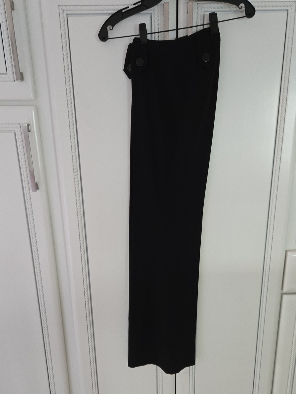 Womans  Black Straight-Leg Slacks